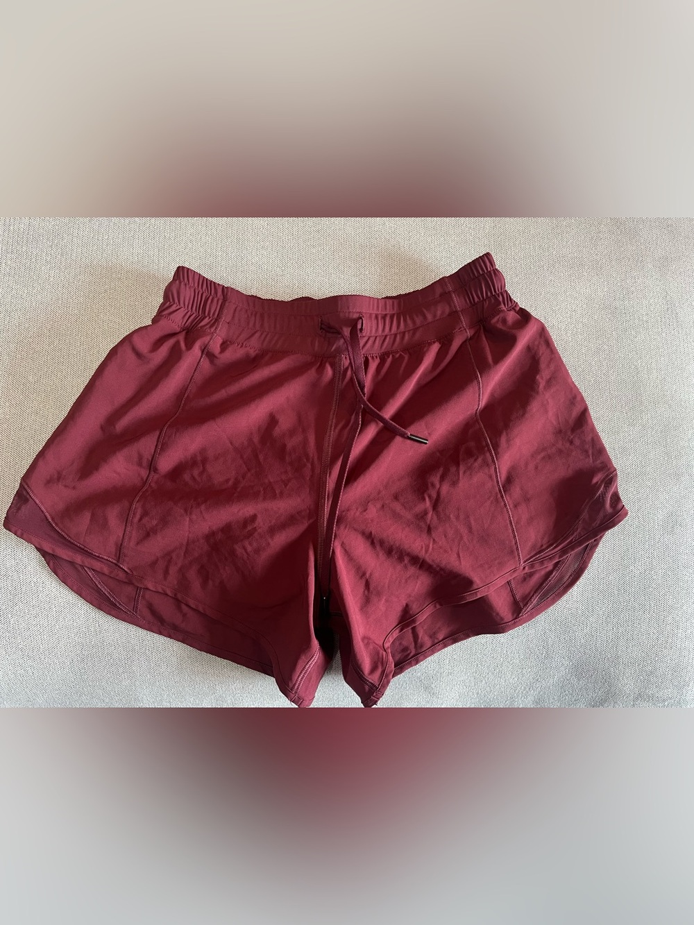 CRZ YOGA Women's Burgundy Athletic Shorts
